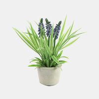 Muscari Faux Flower Pot