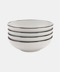 Happy Round Soup Plate 4-piece Set