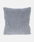 Home and Styling Teddy Fleece Front Cushion, Blue, Packshot View