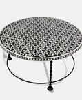 Home Deco and More Chess Round Iron Coffee Table, Packshot View