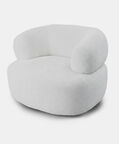 Home Deco and More Apollo Swivel Base Arm Chair, Beige, Packshot View