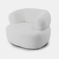 Home Deco and More Apollo Swivel Base Arm Chair, Beige, Packshot View