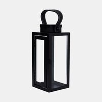 Leatherette Handle Metal Lantern