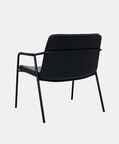 Dan Form Boto Metal Leather Lounge Chair, Black, Packshot View
