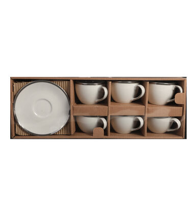 Silver-rimmed Cups 6-piece Set