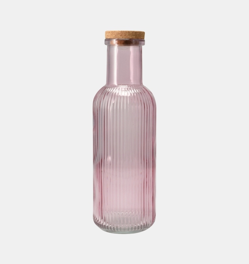 Cork Lid Glass Drinking Bottle