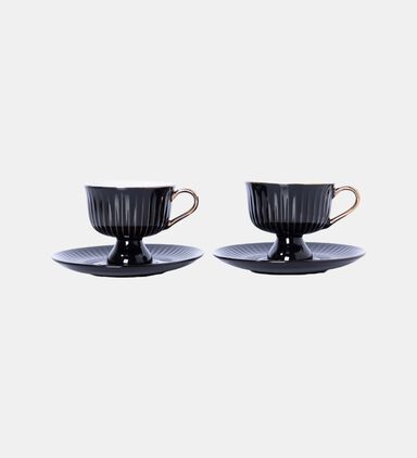 French 6-piece Coffee Cup Saucer Set