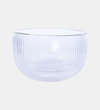 Double Wall Stripe Clear Glass Mug 2-piece Set - 500ml