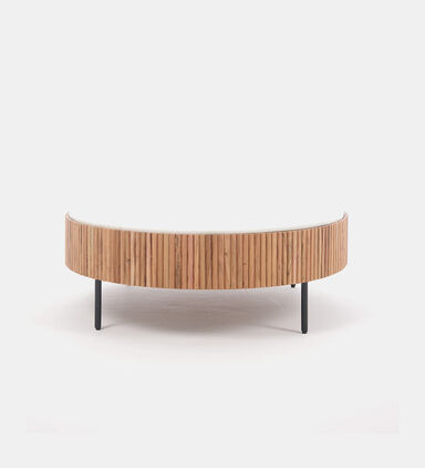 Home Deco and More Acacia Wood Ribbed Coffee Table, Packshot View