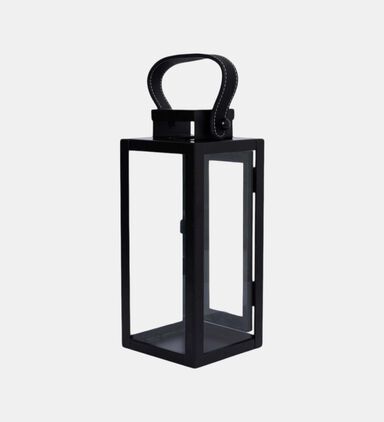 Leatherette Handle Metal Lantern