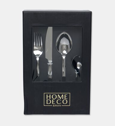 Home Deco and More Forge Stainless Steel 18 0 Shiny-finish 24 Piece Cutlery Set, Packshot View