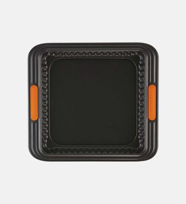 Le Creuset Square Fluted Tarte Tin, Black, 23-cm, Packshot View