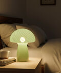 Cozy Glass Mushroom-shaped Table Lamp, Green, 18.5-cm, Packshot View