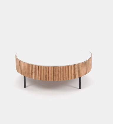 Home Deco and More Acacia Wood Ribbed Coffee Table, Packshot View