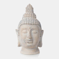 Home Deco and More Mango Wood Buddha Head Sculpture, Packshot View