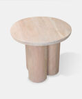 Home Deco and More Spherical Acacia Wood Side Table, Packshot View