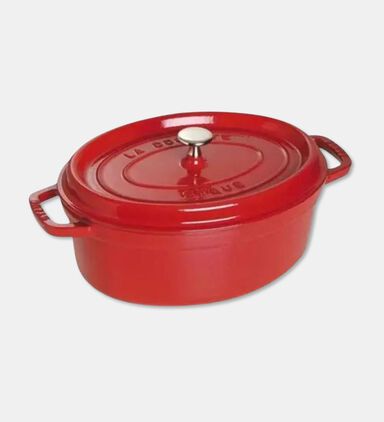 Staub Cocotte Oval Roaster, Red, 29-cm, Packshot View
