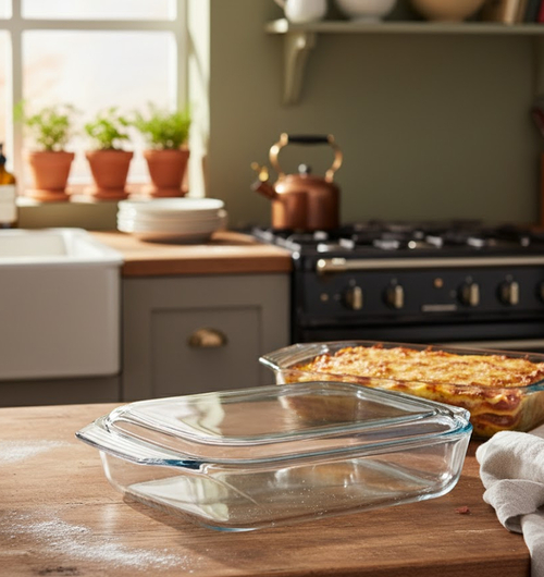 Irresistible Glass Rectangular Roaster 28x17 Cm