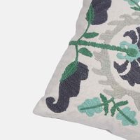 Camila Embroidered Linen Throw Pillow 35x70 Cm