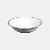 Silver-rimmed Porcelain Salad Bowl - 26 Cm