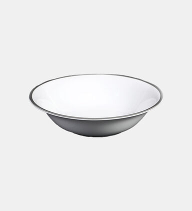 Silver-rimmed Porcelain Salad Bowl - 26 Cm
