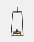Light and Living Fauve Lantern Table Lamp, 17x17x37-cm, Brown, Packshot View