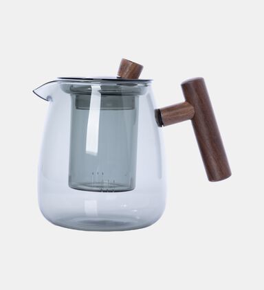 Wooden Handle Tea Pot - 17x11x13.5 Cm