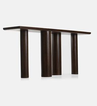 Home Deco and More Pillar Mango Wood Console, Packshot View