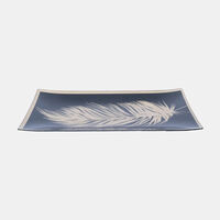 Edg Glass Feather Rectangular Plate, Packshot View
