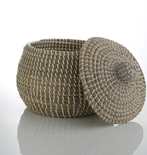 Seagrass Lidded Basket