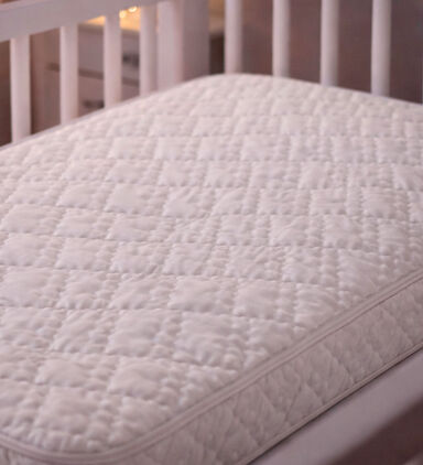 Home Deco and More Bamboo Waterproof Mattress Protector, White, 90x200x30-cm, Packshot View