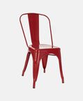 Home Deco and More Steel Powder Coating Dining Chair, Red, 53x45x85-cm, Packshot View