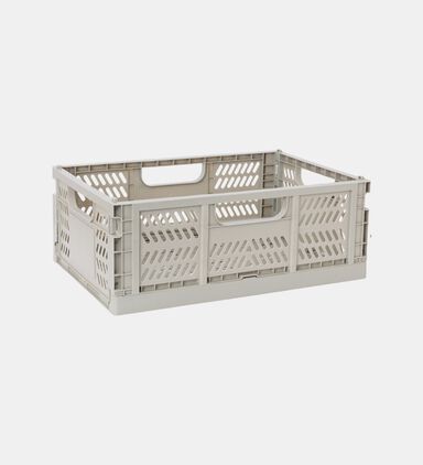 Home Deco and More Rectangular Foldable Basket, Grey, L, Packshot View