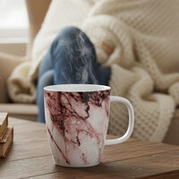 Salt and Pepper Masonry Porcelain Marble Mug, Packshot View