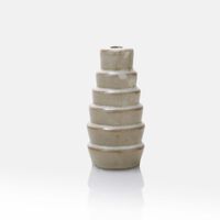 Earthy Porcelain Layered Candle Holder
