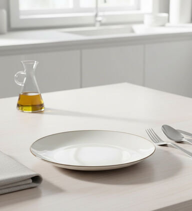 Home Deco and More Classic Ceramic Dinner Plate, Packshot View