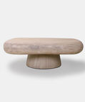 Home Deco and More Pebble Acacia Wood Coffee Table, Packshot View