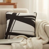 Baci Milano Optical Print Velvet Throw Pillow, Packshot View
