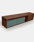 Home Deco and More Walnut Veneer Mountain Grain Tv Unit, Natural, 300x40x40-cm, Packshot View