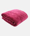 Home Deco and More Velvet Embroidered Bed Cover, Burgundy, 180x240-cm, Packshot View