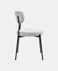 Home Deco and More Archie Fabric Steel Dining Chair, Packshot View