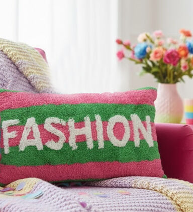 Kersten Fashion Inscribed Rectangular Cotton Throw Pillow, Packshot View