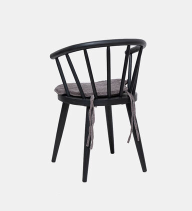 Home Deco and More Augusta Wooden Dining Chair, Black, 53x48x76-cm, Packshot View
