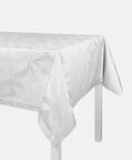 Ellipse White Linen Tablecloth