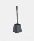 Bathroom Solutions Plastic Lid Silicone Toilet Brush, Grey, Packshot View
