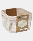 Home Deco and More Plastic Square-shaped 2-piece Basket Set, Packshot View