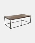 Home Deco and More Square Iron Legs Wooden Coffee Table, Packshot View