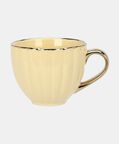 Home Deco and More Porcelain Gold-rimmed Mug, Yellow, Packshot View