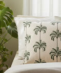 H and S Collection Palm Tree-inspired Print Cushion, Packshot View