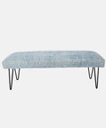 Home Deco and More Cotton Iron Legs Durry Print Bench, Packshot View